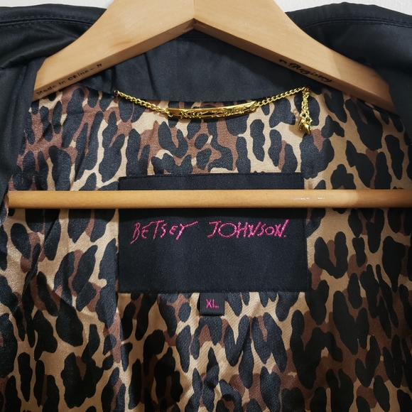 Betsey Johnson Black Trench Coat - Picture 6 of 7